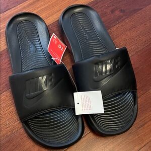 Nike Black Slide Sandals with Logo